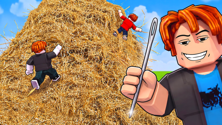 The giant haystack of Search For The Needle with the barn on top