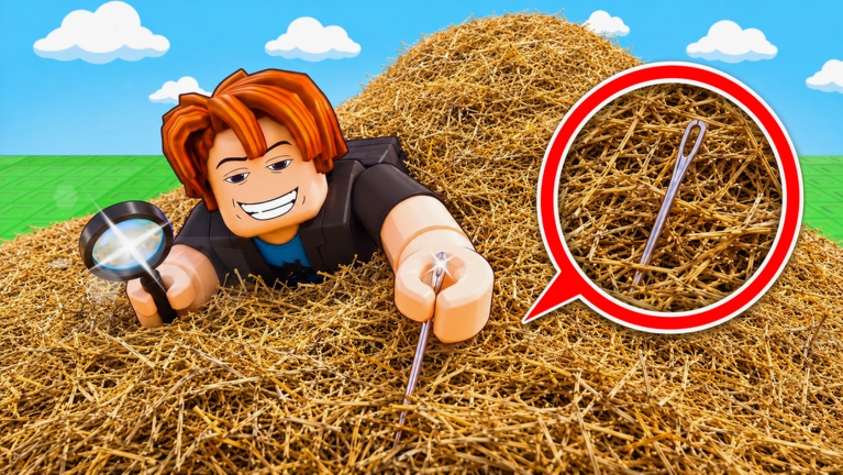 A giant haystack with several needles sticking out of it